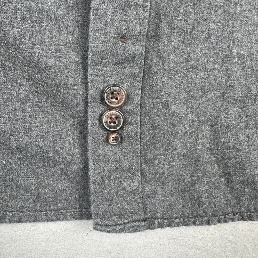 Duluth Trading Co Flannel Shirt Mens XL Gray Relaxed Fit Button Down 100% Cotton - Picture 5 of 11